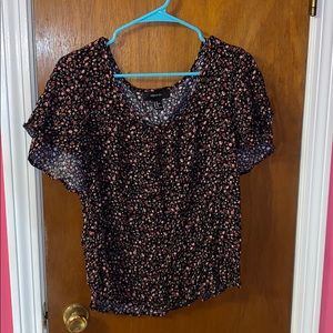2 for $10 Black floral blouse